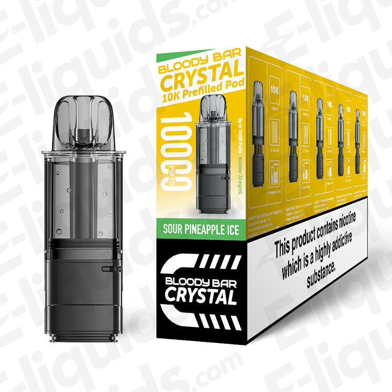 Bloody Bar Crystal 10K Sour Pineapple Ice Prefilled Pods