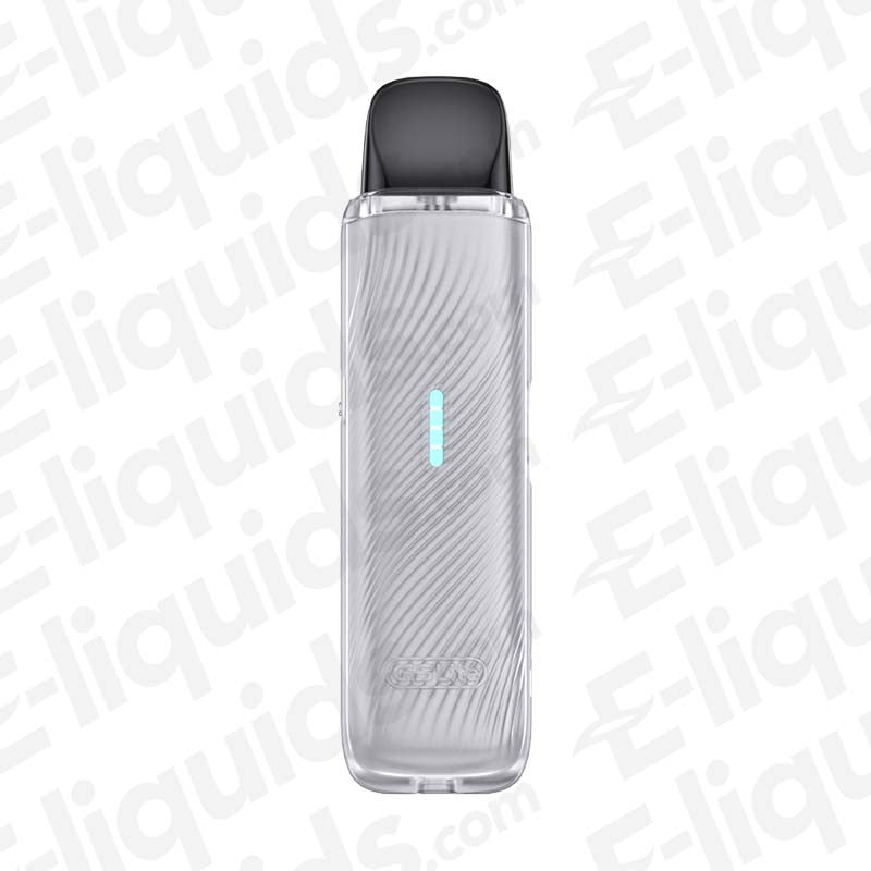 Uwell Caliburn G5 Lite Starry Gray Pod Kit with sleek starry gray dual-texture body, clear pod top and blue LED indicator.