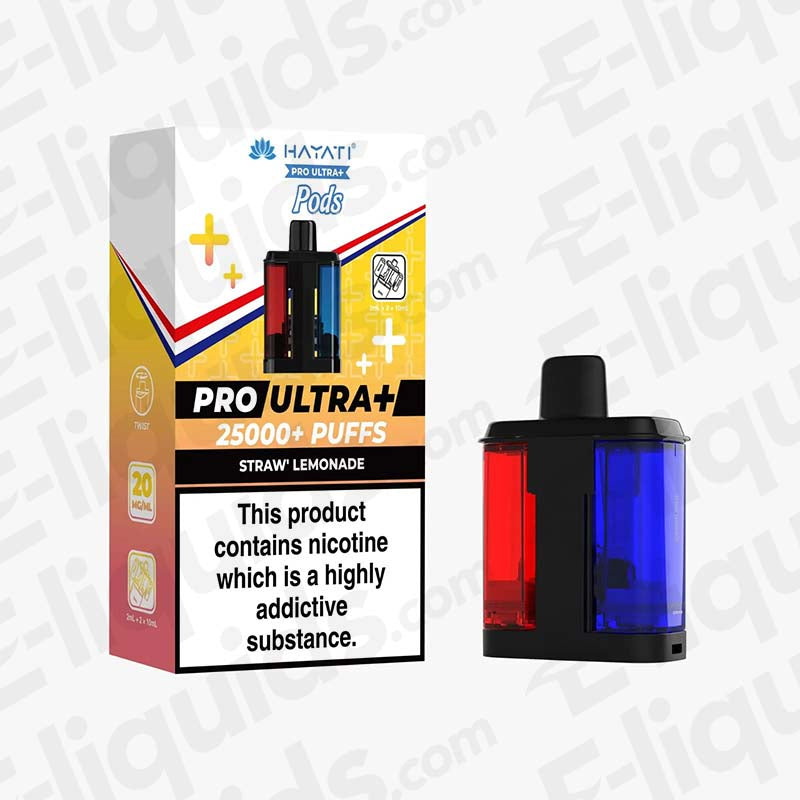 Hayati Pro Ultra+ 25K Straw Lemonade Prefilled Pods