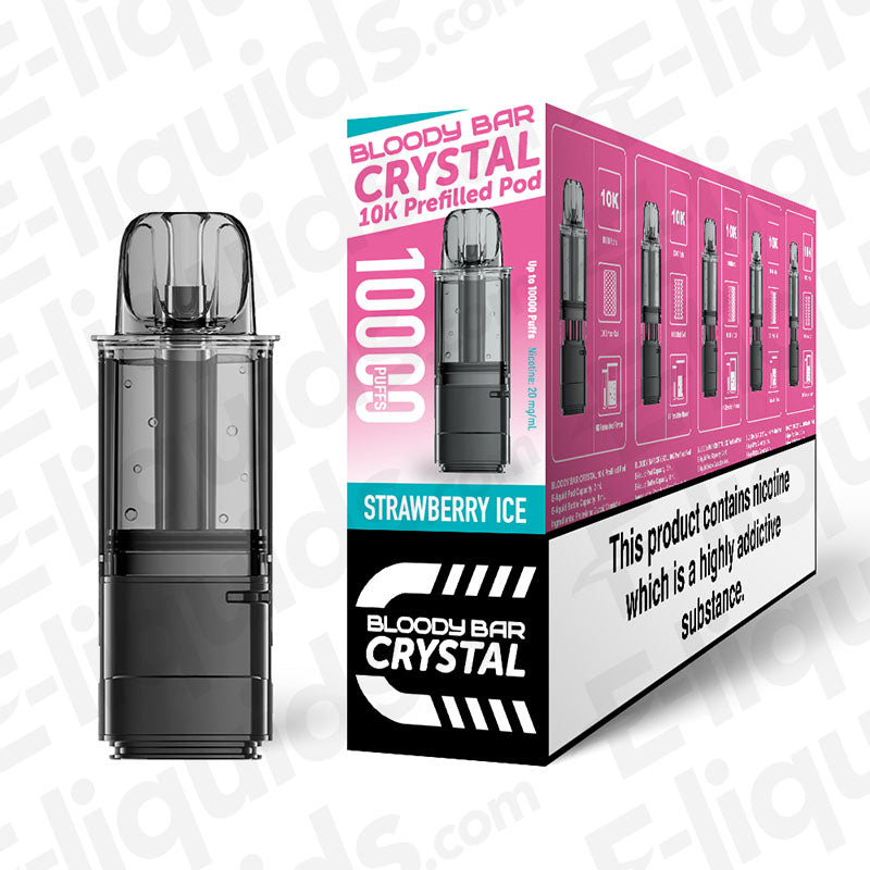 Bloody Bar Crystal 10K Strawberry Ice Prefilled Pods