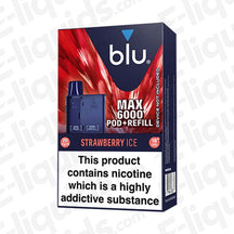 Blu Max 6000 Strawberry Ice Prefilled Pods