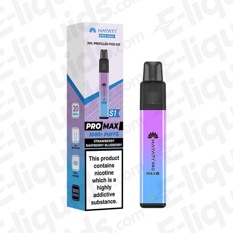 Hayati Pro Max S1 Strawberry Raspberry Blueberry Prefilled Pod Kit