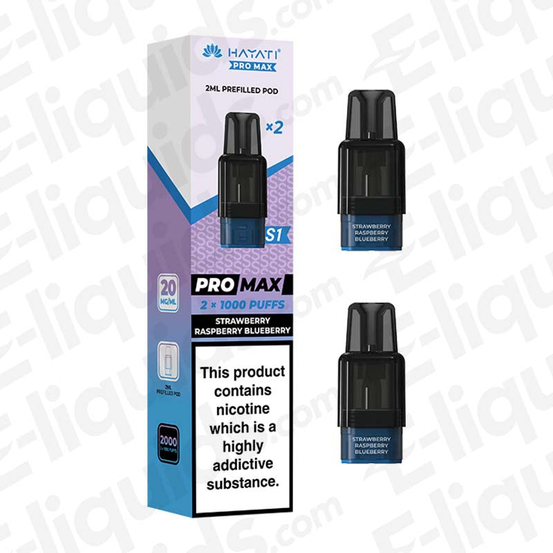 Hayati Pro Max S1 Strawberry Raspberry Blueberry Prefilled Replacement Pod