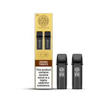 Gold Bar Reload Virginia Tobacco Prefilled Pods, featuring 20mg nicotine and two 2ml e-liquid pods.