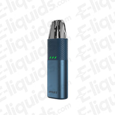 Voopoo Argus Z Pod Vape Kit in blue color with green indicator lights and sleek design.