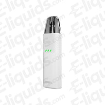 Voopoo Argus Z Pod Vape Kit in white, featuring compact design and battery indicator lights.