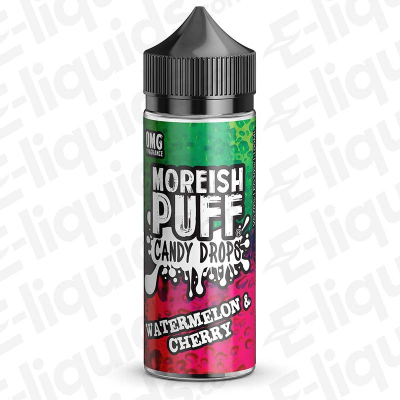 Moreish Puff Candy Drops Watermelon & Cherry Candy Drops 100ml Shortfill Vape Juice