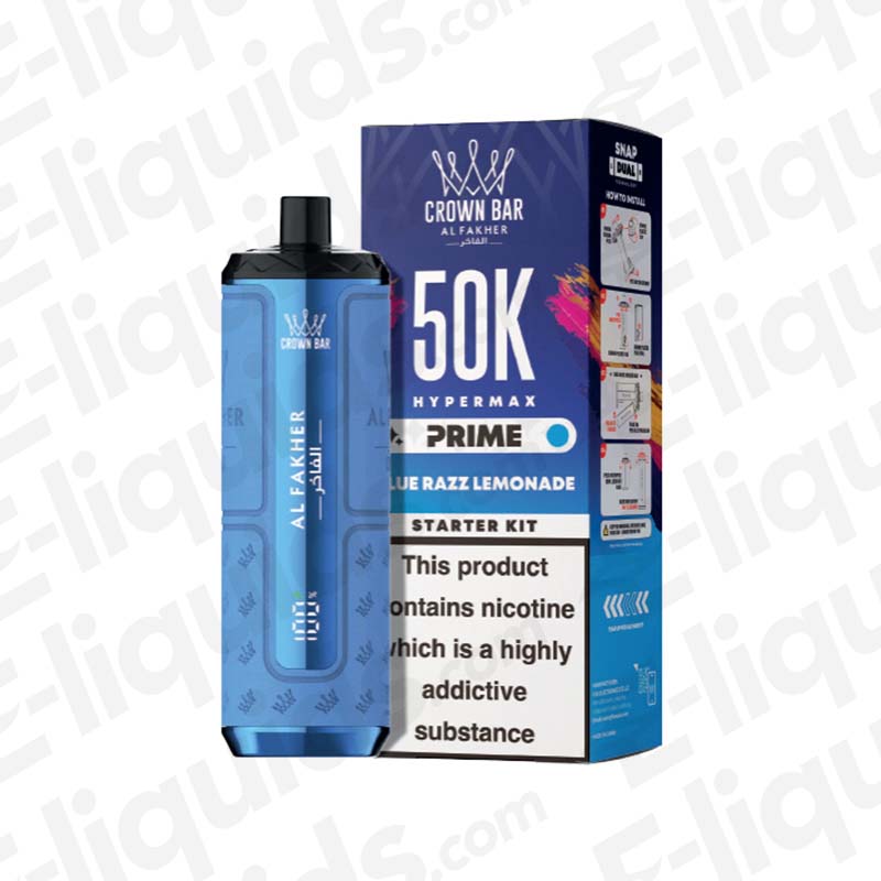 Al Fakher Hyper Max Prime 50K Blue Razz Lemonade Prefilled Pod Kit