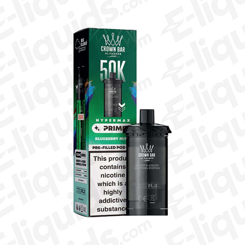 Al Fakher Hyper Max Prime 50K Blueberry Mint Prefilled Pods