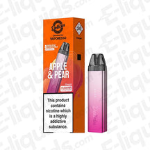 Vaporesso Deliciu Mate Vape Pod Kit in Apple & Pear flavor with packaging, featuring an 800mAh battery and nicotine warning.
