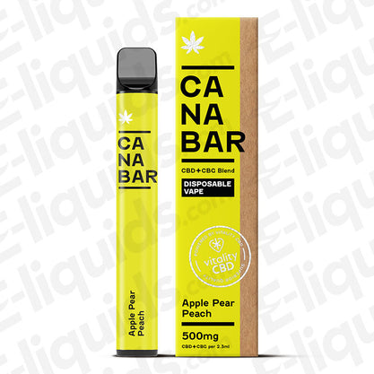 apple pear peach canabar cbd disposable vape