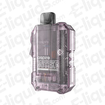 Aspire Gotek X Translucent Lavender Pod Kit with 650mAh battery for compact travel vaping.