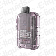 Aspire Gotek X vape pod kit in a compact design with a transparent casing and airflow control.