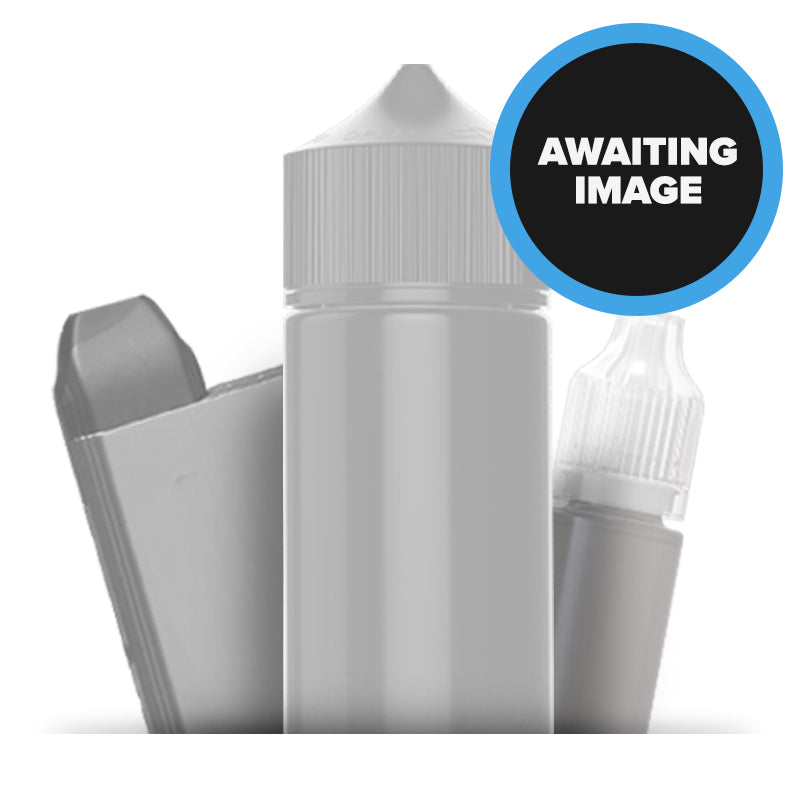 Placeholder image with silhouettes of various e-liquid bottles and a badge labeled 'Awaiting Image' on top.