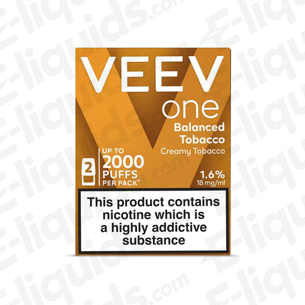 Gusti Pod Veev VEEV One Balanced Tobacco Prefilled Pod 2-Pack Gusti Pod Veev VEEV One Balanced Tobacco Prefilled Pod 2-Pack