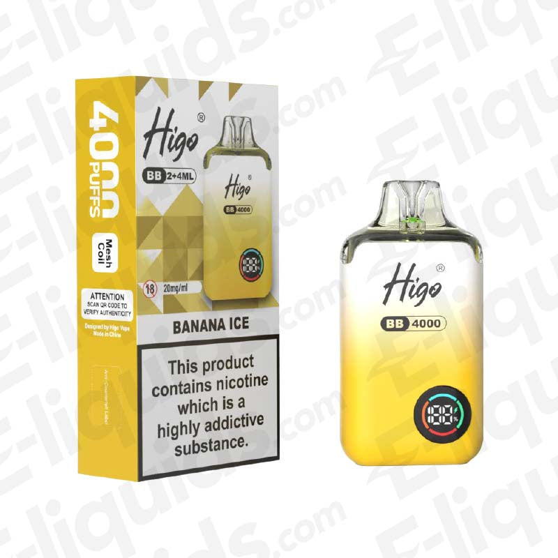 Higo BB 4000 20mg Prefilled Pod Kit Banana Ice