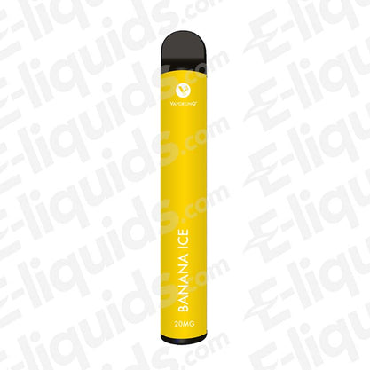 banana ice puff bar disposable vape device by vaporlinq