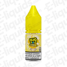 Big Bold Creamy Banana Milk Nic Salt E-liquid 10ml bottle with yellow cap, designed for pod kits and MTL tanks.