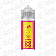 Pod Salt Nexus Berry Lemon Ice Shortfill E-liquid 100ml bottle with a vibrant pink design.