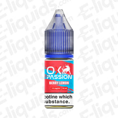 Berry Burst OX Passion Nic Salt E-liquid by OXVA bottle showing 10mg nicotine concentration.