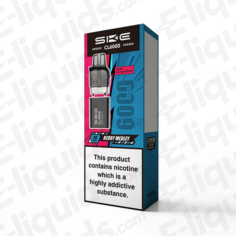 SKE Crystal CL6000 20mg Prefilled Pods Berry Medley