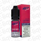 Bloody Berry Nic Salt E-liquid by Nasty Juice, featuring Raspberry Lemonade flavor in a 10ml bottle.