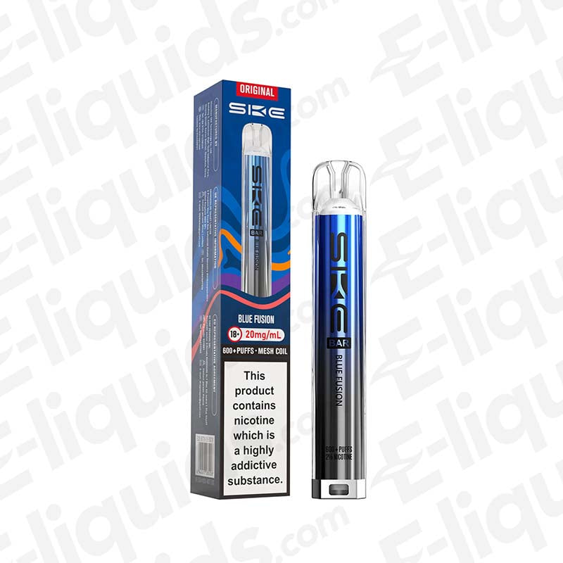 S K E Bar 600 Blue Fusion 20 MG Vape Pod Kit