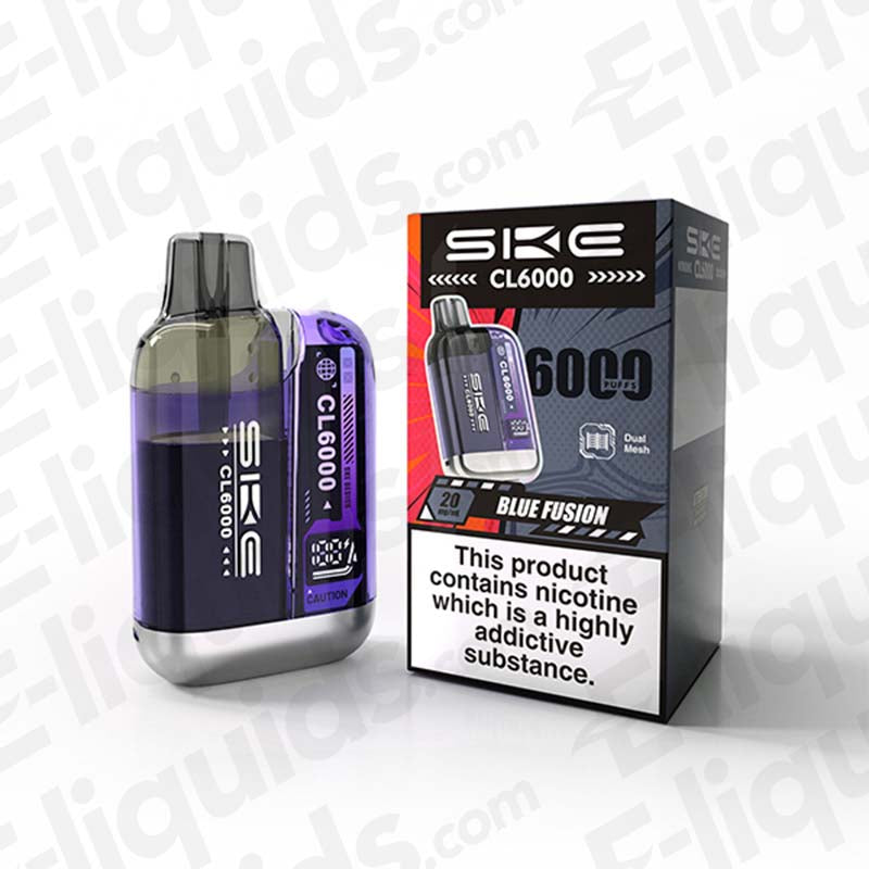 SKE Crystal CL6000 Blue Razz Fruit Gum Prefilled Pod Kit