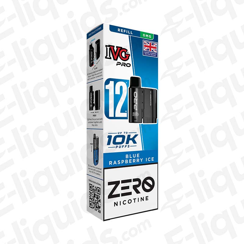 IVG Pro 12 0mg Prefilled Pods Blue Raspberry Ice