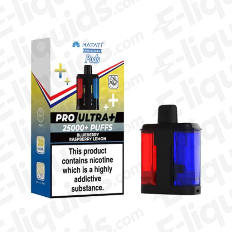 Hayati Pro Ultra+ 25K Blueberry Raspberry Lemon Prefilled Pods