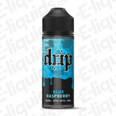 Blue Raspberry Shortfill E-liquid by Drip, 100ml bottle, perfect for vaping enthusiasts.