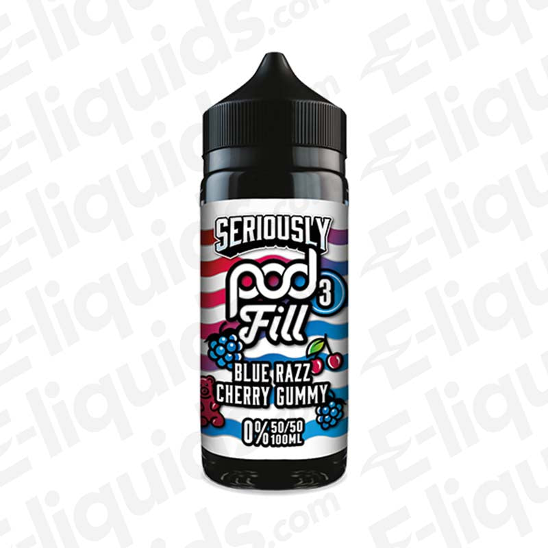 Doozy Vape Co Blue Razz Cherry Gummy Seriously Pod Fill 3 100ml Shortfill Vape Juice