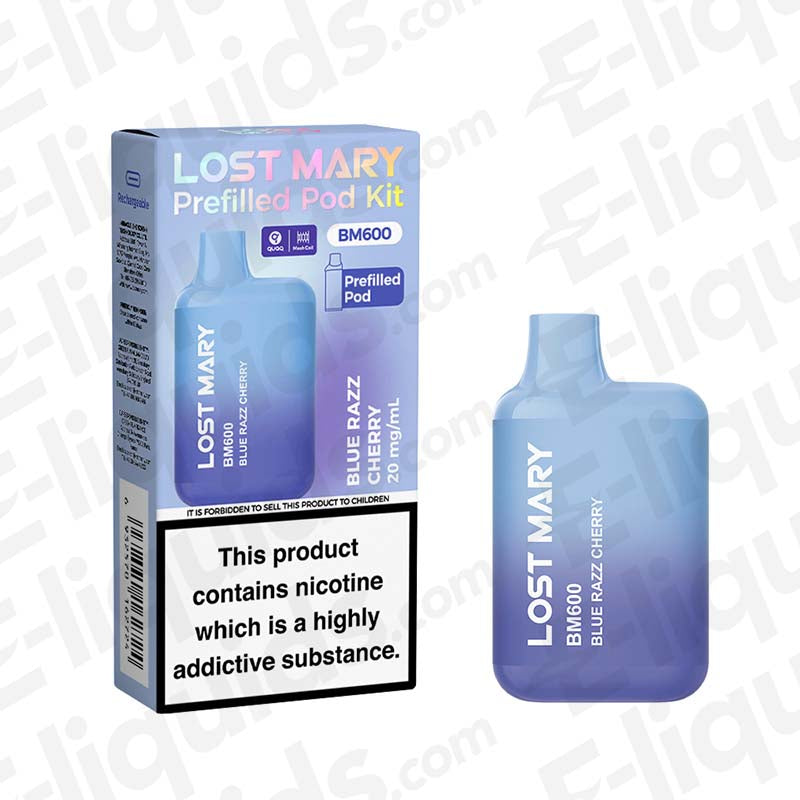 Lost Mary BM600 20mg Prefilled Pod Kit Blue Razz Cherry