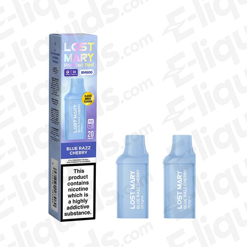 Lost Mary BM600 Blue Razz Ice Prefilled Pods 2 Pack Lost Mary BM600 Blue Razz Ice Prefilled Pods 2 Pack
