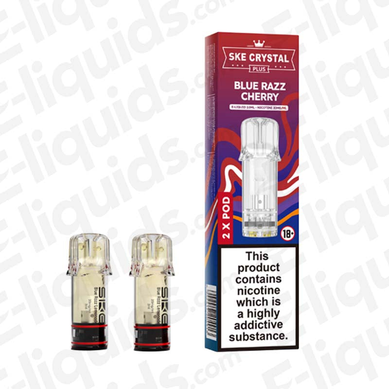SKE Crystal Plus 20mg Prefilled Pods Blue Razz Cherry
