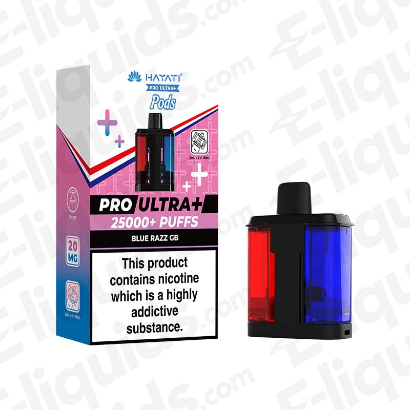Hayati Pro Ultra Blue Razz GB 20mg Prefilled Pods