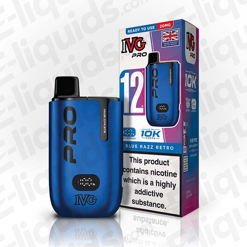 IVG Pro 12 Blue Sour Raspberry Vape Pod Kit | E-liquids.com IVG Pro 12 Blue Sour Raspberry Vape Pod Kit | E-liquids.com