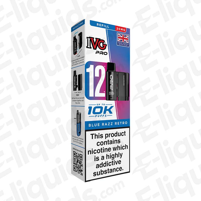 IVG Pro 12 Blue Razz Retro 20mg Prefilled Pods