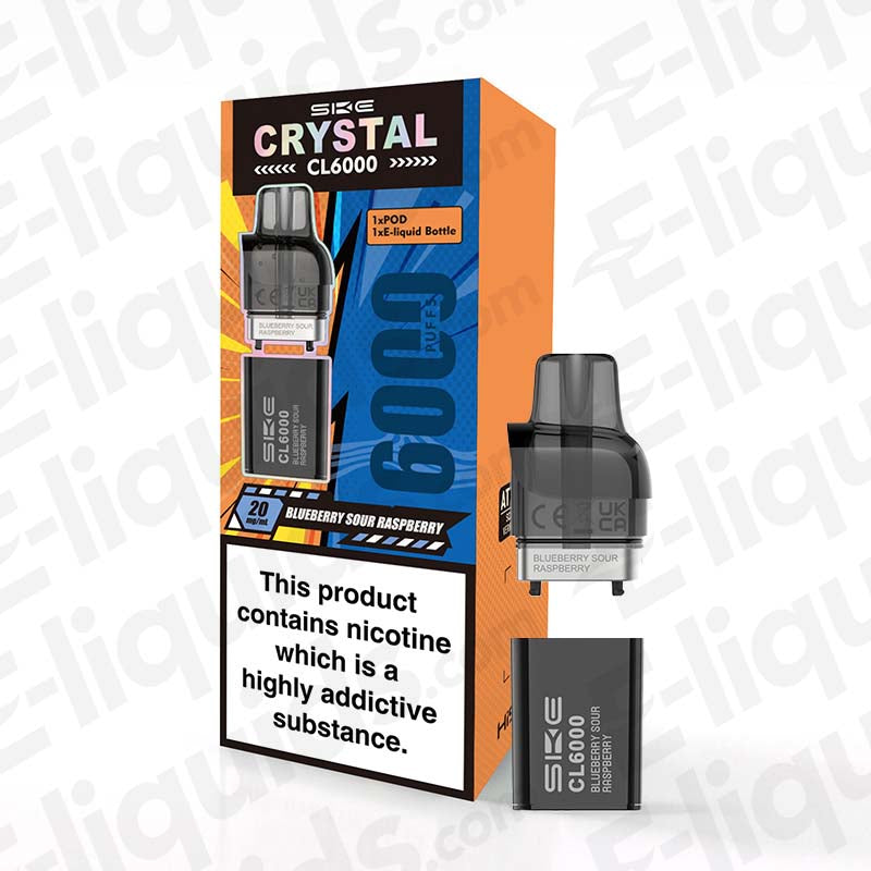 Cherry Ice SKE Crystal CL6000 Prefilled Vape Pod | E-liquids.com Cherry Ice SKE Crystal CL6000 Prefilled Vape Pod | E-liquids.com