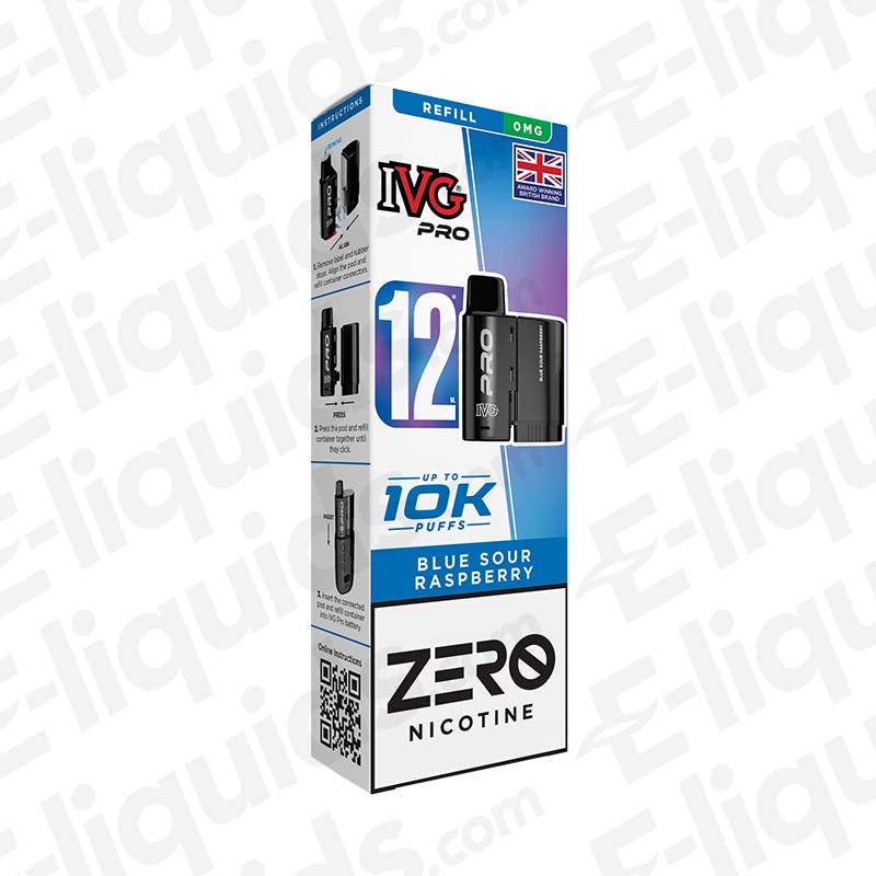 IVG Pro 12 0mg Prefilled Pods Blue Sour Raspberry