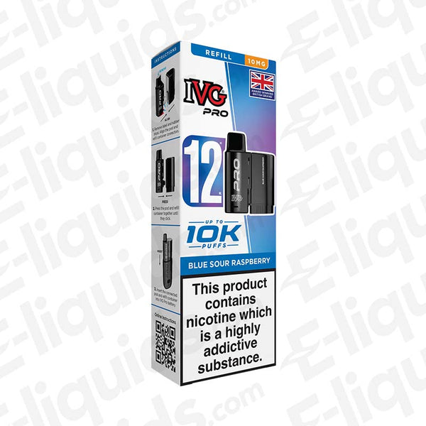 IVG Pro 12 10mg Blue Sour Raspberry Prefilled Pod