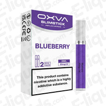 OXVA Slimstick Blueberry Prefilled Pod with bold blueberry flavour in white and purple packaging.