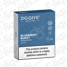 ziggis apollo prefilled vape pods blueberry burst