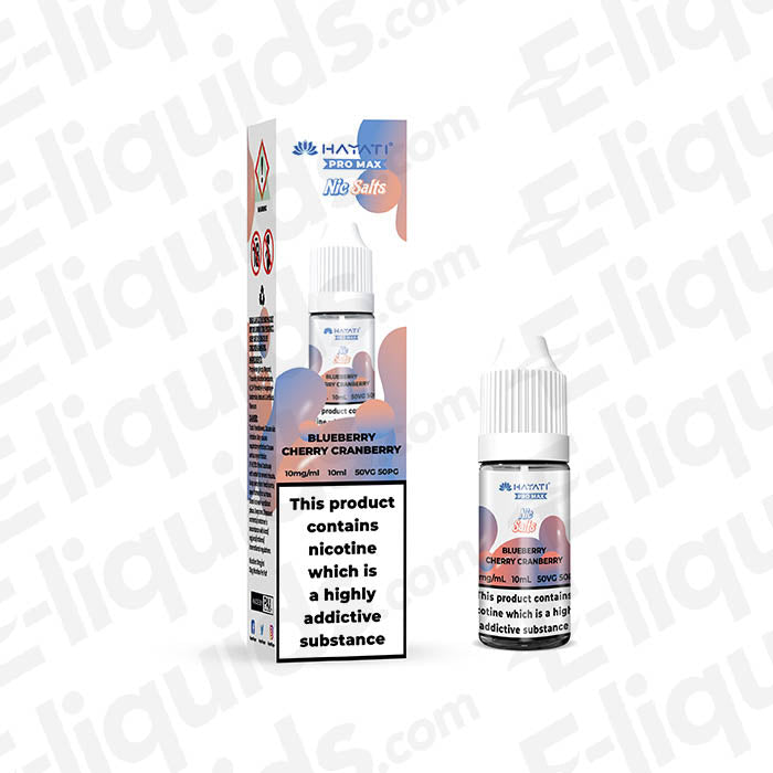 Blueberry Cherry Cranberry Nic Salt E-liquid by Hayati Pro Max in 10mg and 20mg nicotine strengths.