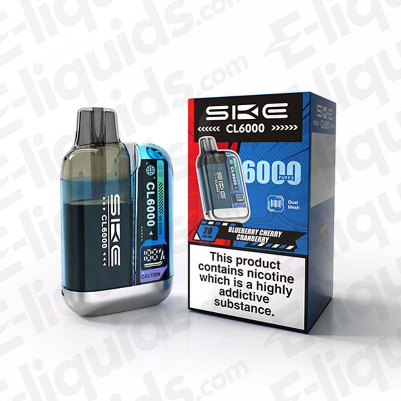 SKE Crystal CL6000 20mg Prefilled Pod Kit Blueberry Cherry Cranberry