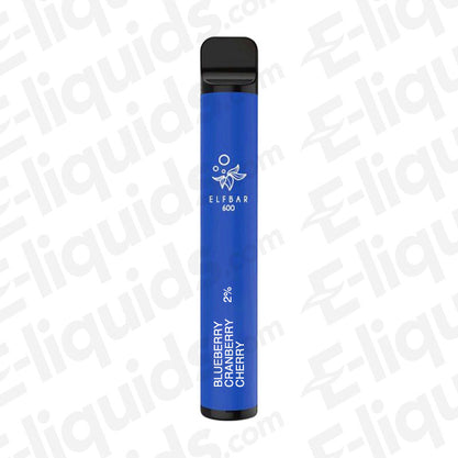 Blueberry Cranberry Cherry Elf Bar disposable vape device with 20mg nicotine salt.