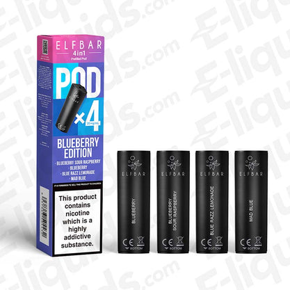 Elf Bar 4-in-1 Blueberry Edition Prefilled Pods 