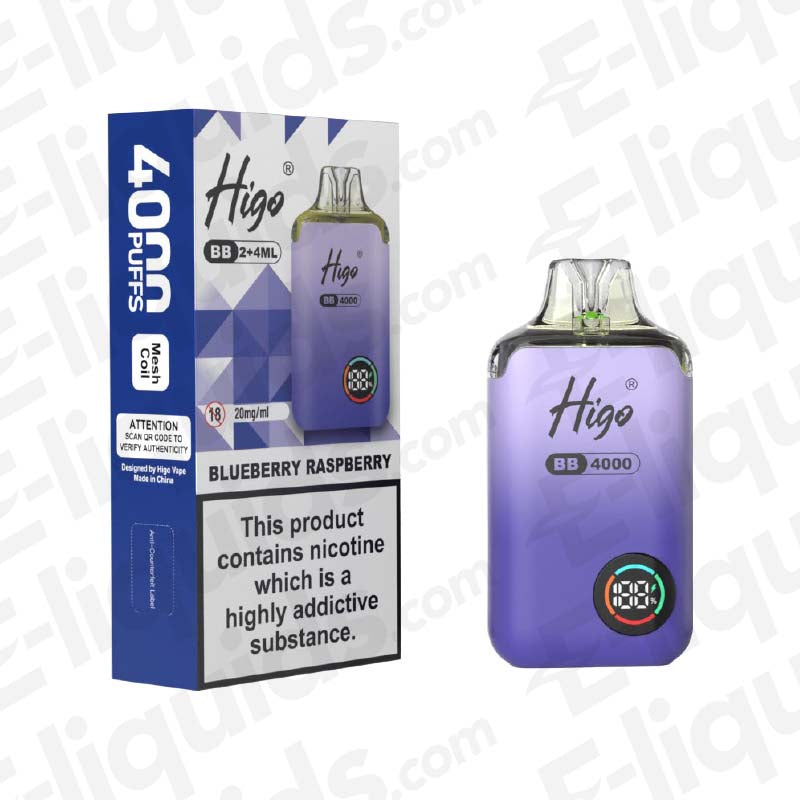 Higo BB 4000 20mg Prefilled Pod Kit Blueberry Raspberry