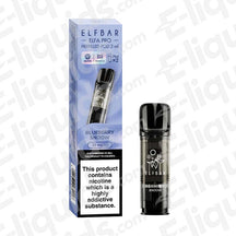 Elf Bar ELFA PRO Blueberry Snoow vape pods in packaging, showcasing innovative pre-filled pod design for smooth blueberry flavor.