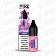 PIXL Nic Salt Vape Juice Blueberry Sour Raspberry 10ml bottle with 20mg nicotine strength and fruity flavor description